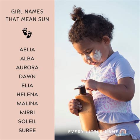 90+ Bright Names That Mean Sun for Girls and Boys - Every Little Name