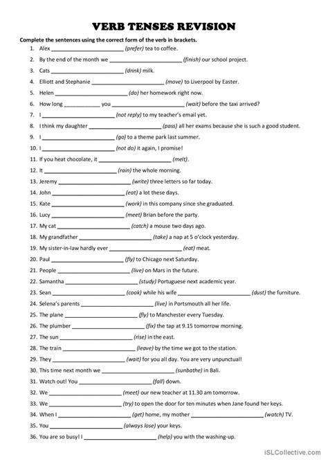 Image result for Verb Form Exercise