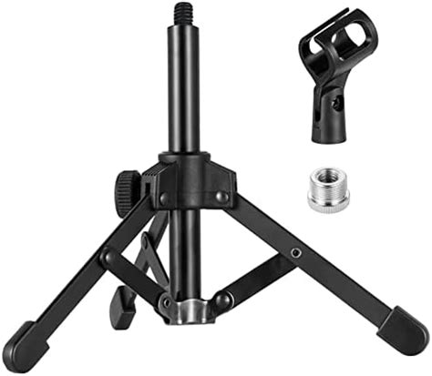 Microphone Stand Desk Tripod, BILIONE Desktop Mic Stand with Microphone ...