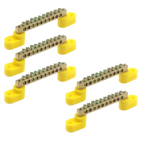 Buy MY MIRONEY 10 Positions Terminal Ground Bar Terminal Bus Bar Brass ...