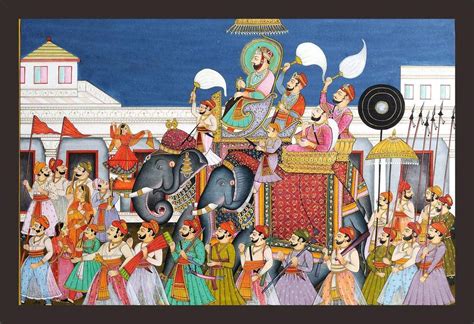 Mad Masters Raj Darbar Painting, Painting with Frame (18 x 12) inches ...