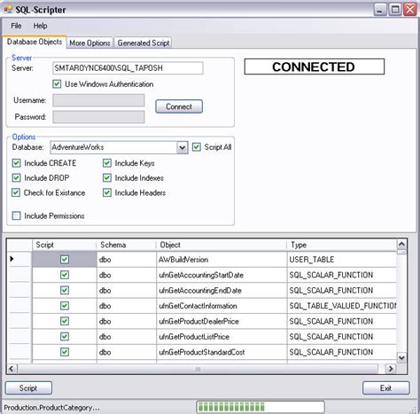 SQL Scriptwriter 的图像结果