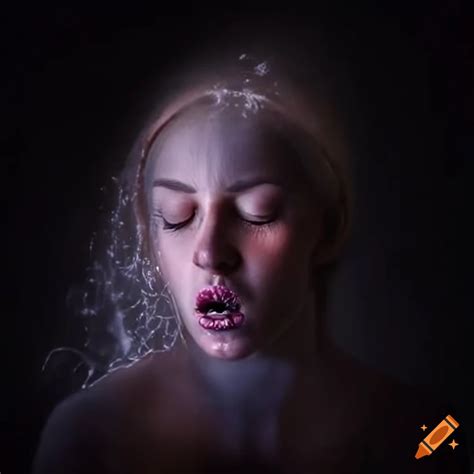 Woman sleeping with mouth open on Craiyon