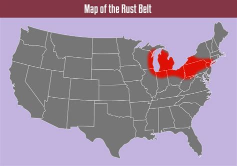Map of Rust Belt 的图像结果