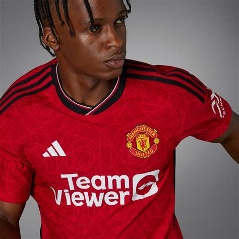 Clothing - Manchester United 23/24 Home Authentic Jersey - Red | adidas ...