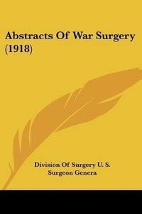 Abstracts Of War Surgery (1918): Buy Abstracts Of War Surgery (1918) by ...