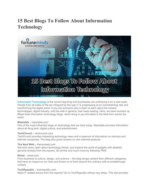 Image result for Famous Information Technology Blogs