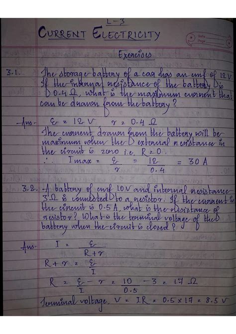 Current Electricity Class 12 Learnohub 的图像结果
