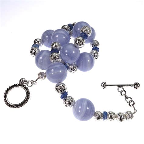 Stunning Blue Lace Agate Necklace at 1stDibs