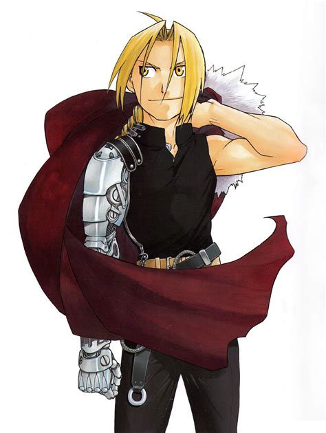 an anime character with blonde hair wearing armor and holding his arms ...