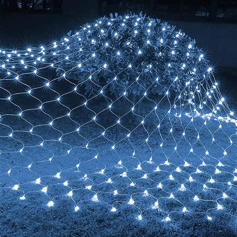 Christmas Net Lights Outdoor 200 LED 10Ft x 6.5Ft Bush Net Lights ...