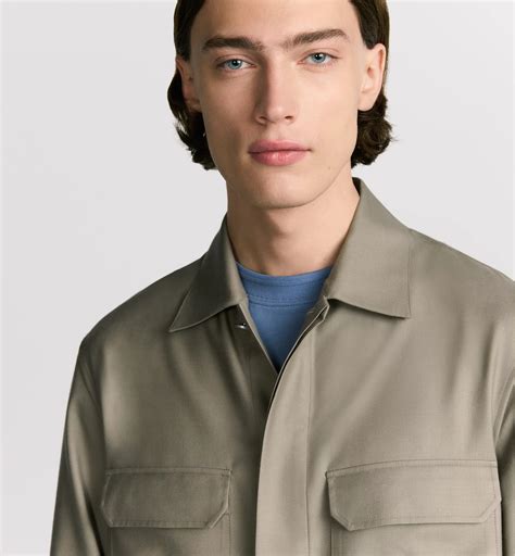 Dior Icons Hemd Woll- und Kaschmirtwill in Beige | DIOR