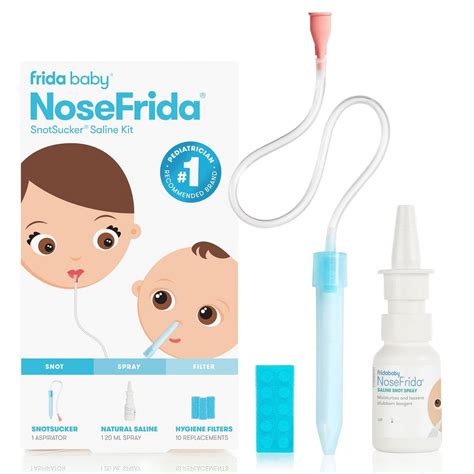 Frida Baby NoseFrida Saline Kit, Nasal Aspirator and Sinus Rinse, Kids ...