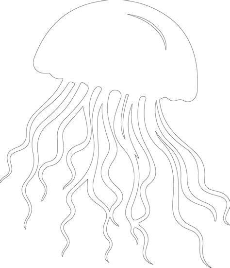 jellyfish outline silhouette 38828695 Vector Art at Vecteezy