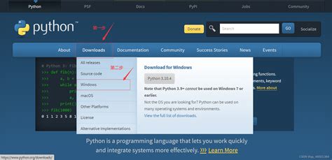 Python.org Downloads 的图像结果