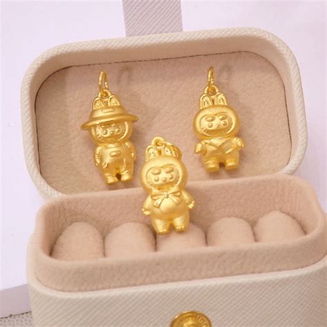 24K/999 LABUBU Gold Pendant 拉布布足金吊坠 - Tyrell Jewelry