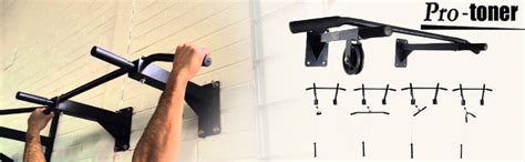 Protoner Dynamic Wall Mounting Chin up Bar with Lats Pully & Multiple ...