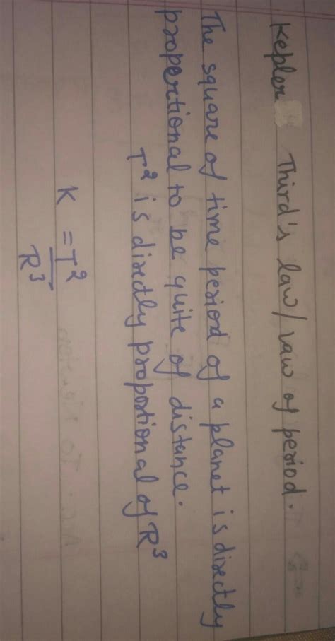 proof Kepler's 3rd law T^2= r^3 and solve an example - Brainly.in