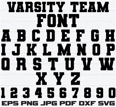 Varsity Font Svg Bundle, Varsity Fonts TTF, Jersey Font Svg, Varsity ...