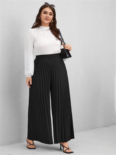 Plus Size Pleated Palazzo Pants | atelier-yuwa.ciao.jp