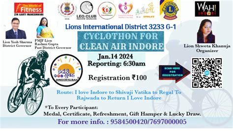 CYCLOTHON FOR CLEAN AIR INDORE, I Love Indore Selfie Point, 14 January ...