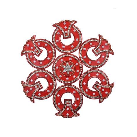 Buy SSVT Red Rangoli Stencil Online at Low Prices in India - Amazon.in