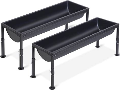 Amazon.com: BUYYAH 2 Pack Livestock Feeding Trough with Adjustable ...
