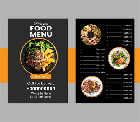 Food Menu Card Design 的图像结果