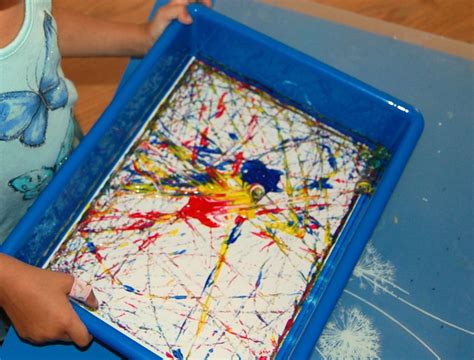 Marble Painting - Ms. Stephanie's Preschool | Marble painting, Toddler ...