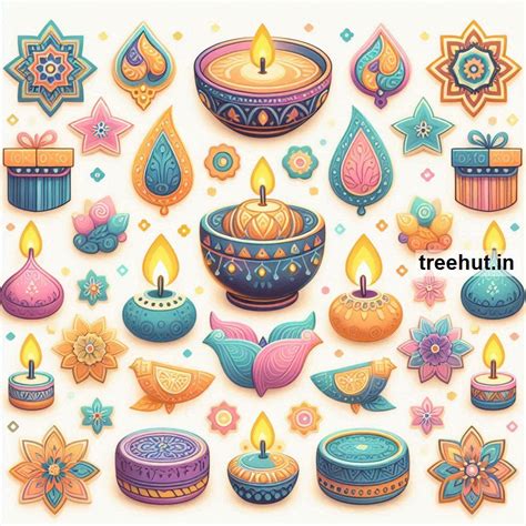 Cute Printable Diwali Stickers and 95 Craft Ideas with Diwali Stickers