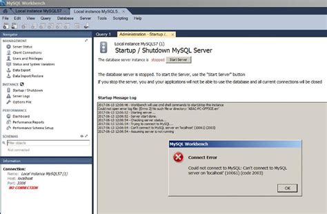 Image result for MySQL Workbench Could Not Detect Server