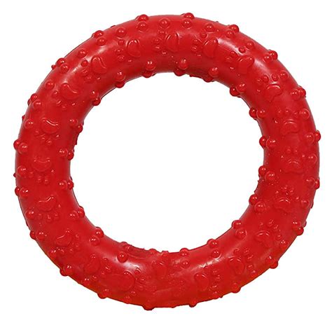 IndiHopShop Rubber Round Ring Chew Toy for Dogs, Puppy Teething Toy ...