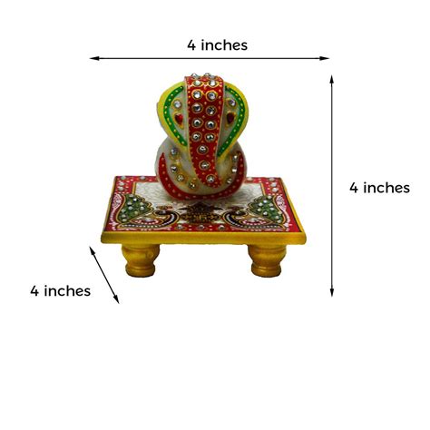 Designer Wooden Dildar Bhai Rakhi with Lord Ganesha on Marble Chowki ...