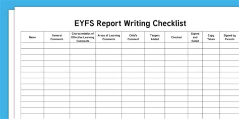 Image result for EYFS Language Checklist