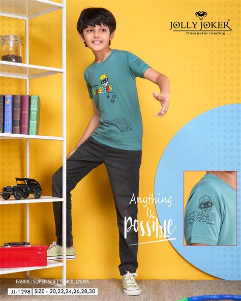 1298 Jolly Joker Tencil Lycra Boys Tshirt – Kavya Style Plus