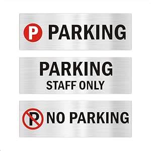 Combo PacksParking Parking staff only No Parking Acrylic sign board 12 ...