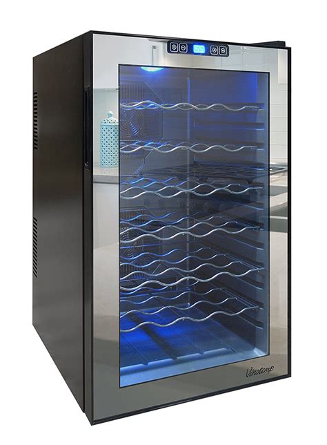 Vinotemp VNTVT-28TSBM 28-Bottle Mirrored Thermoelectric Wine Cooler N3 ...