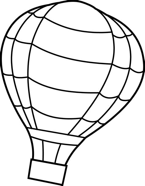 Hot Air Balloon Drawing Template | Free download on ClipArtMag