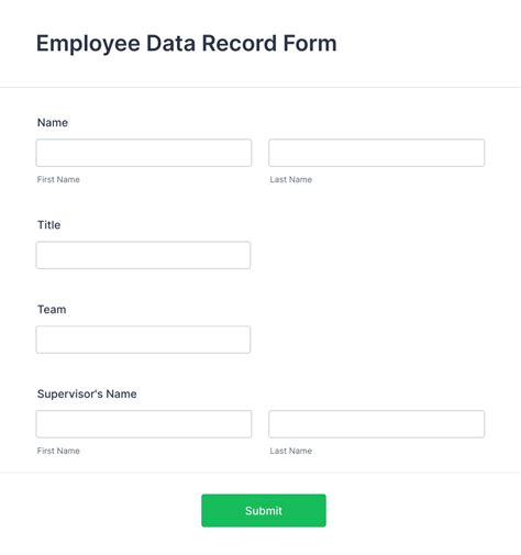 Image result for Data Record Form
