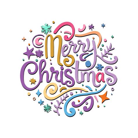 Merry Christmas Lettering Typography Vector, Merry, Christmas ...