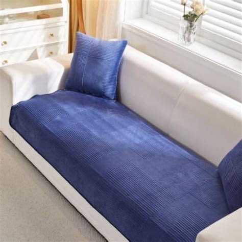 HOMETHREADS Innovative Premium Velvet Sofa Cover Mat with PVC Backing ...
