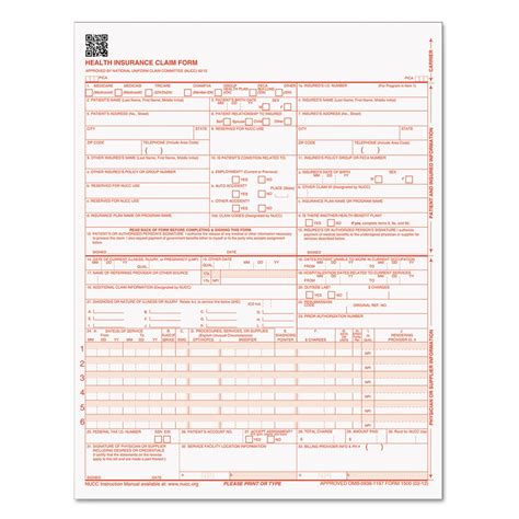 TOP50135R - CMS-1500 Claim Forms, 250 Pack : Amazon.in: Office Products
