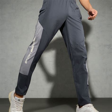 Men Colorblock Slim Fit Trackpants with TS FLEXI