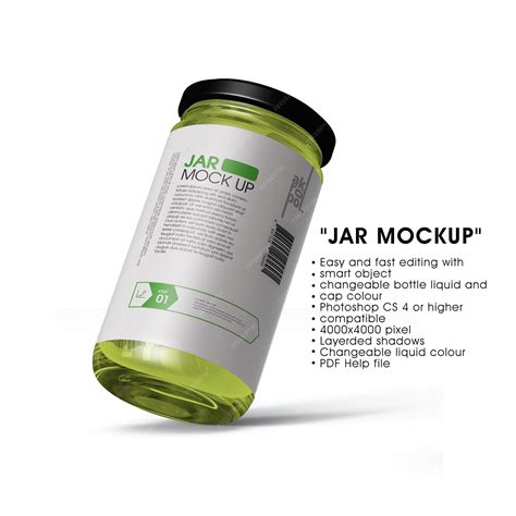 Premium PSD | Jar mock up