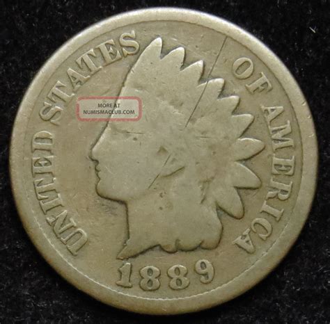 1889 Indian Head Cent Penny G Good (b03)