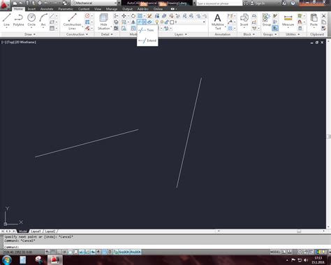 Image result for Extend Command AutoCAD