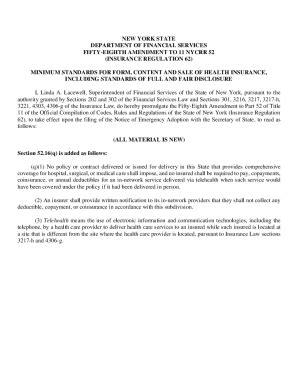 Fillable Online Emergency Adoption of the 58th Amendment to Insurance ...