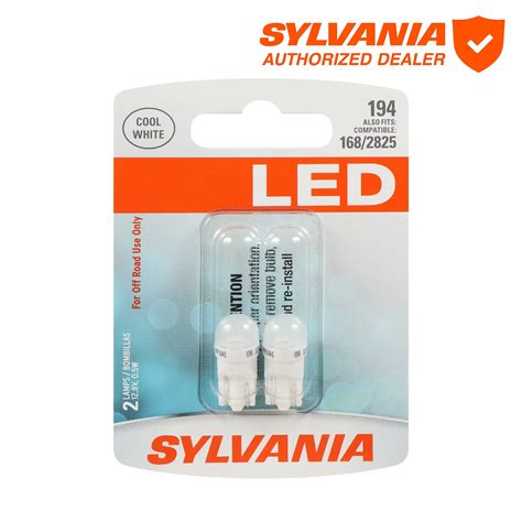 Sylvania 194 White SYL LED Mini Bulb, 2 Pack, Vehicle Lighting Upgrade ...
