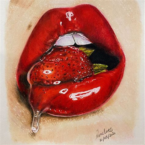 Realistic digital painting of lips digital lips on ibispaint x – Artofit