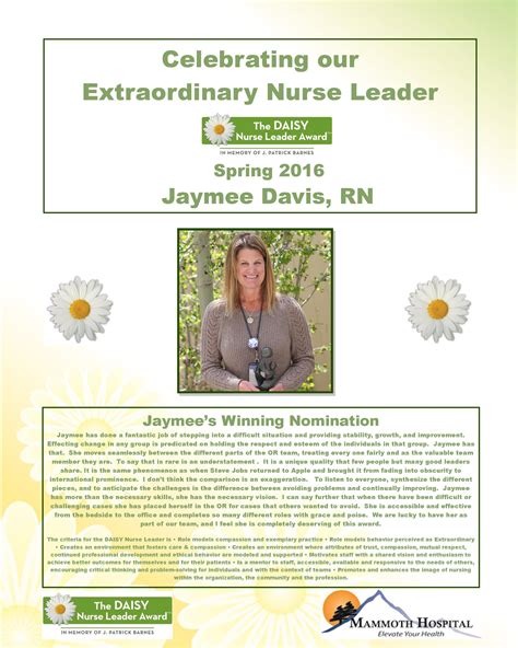 Daisy Award: Nominate a Nurse – Mammoth Hospital